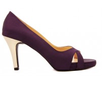 Adriel Purple Silk Gold Casual Shoes
